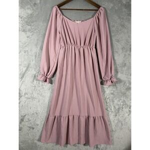 Magnolia Boutique Dress Womens Small Ruffle Maxi Smocked Back Cottagecore USA